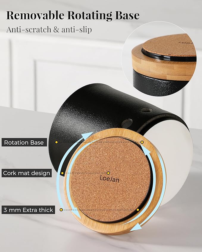 LoeJan 360° Rotating Ceramic Utensil Holder - Image 4