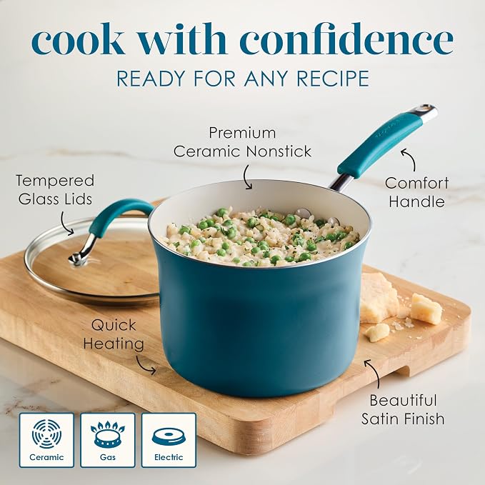 Rachael Ray Cucina Ceramic Cookware Set - Image 7