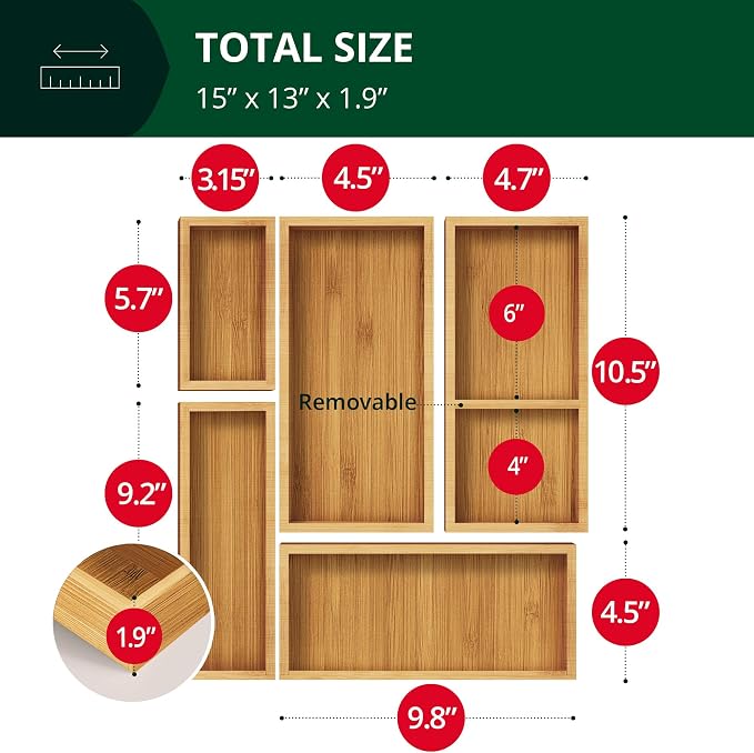 ROYAL CRAFT WOOD Premium Carbonized Bamboo Decorative Boxes - Image 4