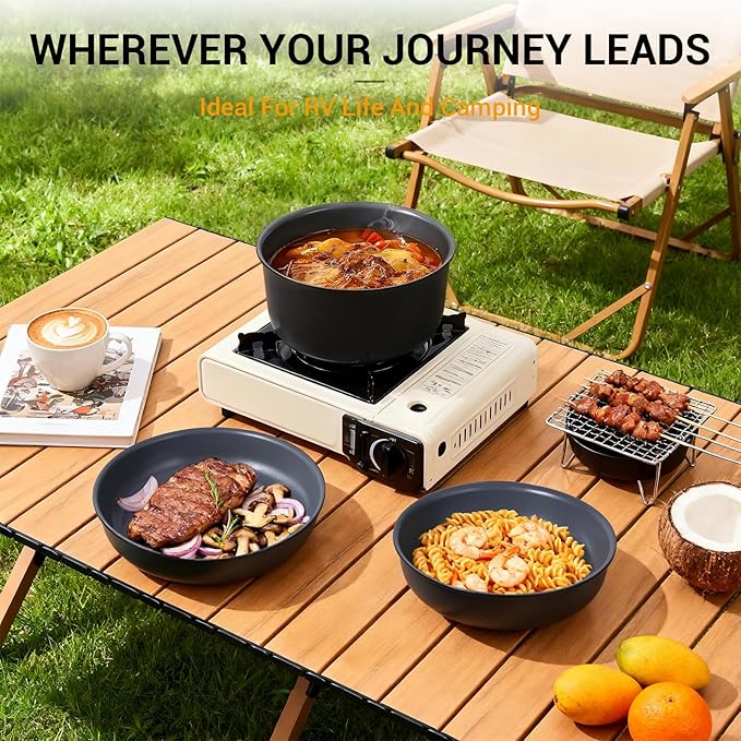Ammeloo 18-Piece Ceramic Pots and Pans Set Non Stick, Non Toxic Cookware Set - Image 6