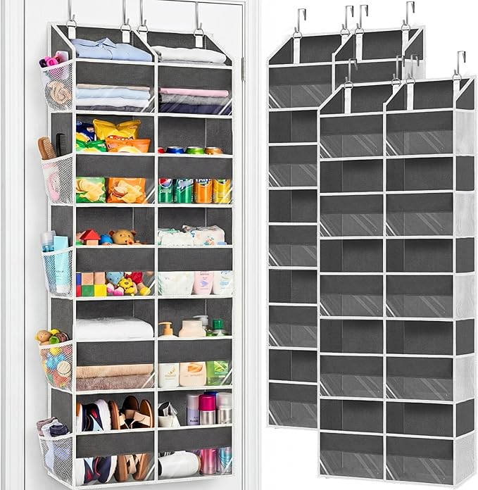 2 Pack Over the Door Organizer 5 Tiers, Extra Large Behind Door Storage of 10 by Ofiray-home