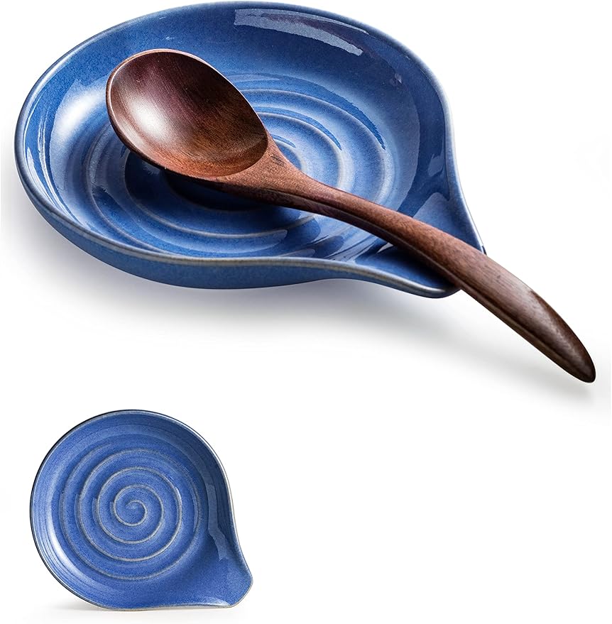 Spoon Rest, Large Ceramic Spoon Holder by Cormomu