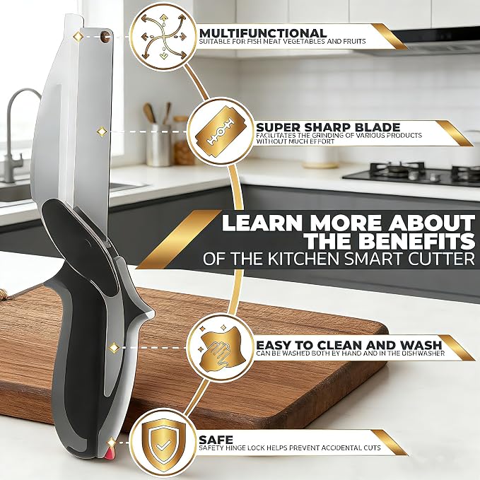 2 in 1 Kitchen Scissors for Food, Separable Stainless Steel Barbecue Steak - Image 5