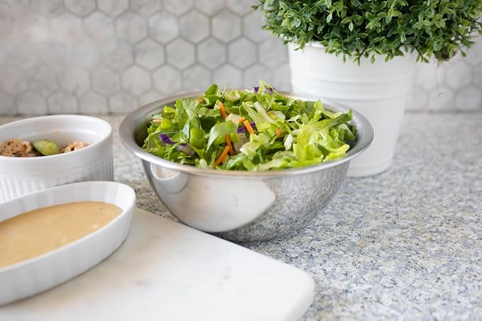 Fox Run Stainless Steel Small Mixing Bowl, 7.25 x 7.25 x 3.75 inches - Image 3