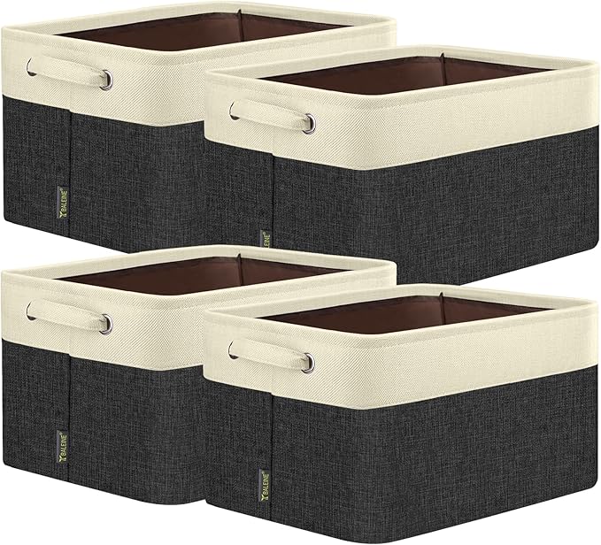 BALEINE 4 Pack Fabric Closet Storage Bins by BALEINE
