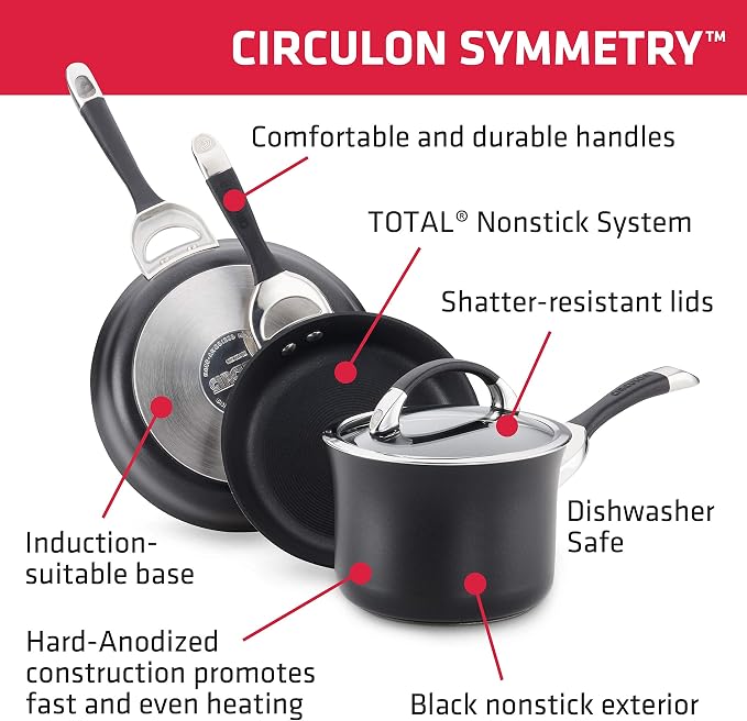Circulon Symmetry Hard Anodized Nonstick Stir Fry / Wok Pan - Image 5