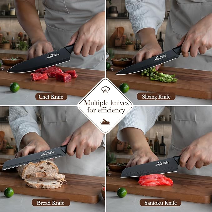 Knife Set, 15 Pieces Kitchen Knife Set - Image 6