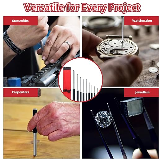 9-Piece Roll Pin Punch Set - Image 6