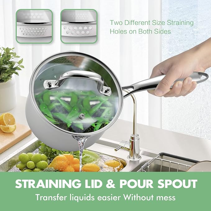 2.0 Quart Stainless Steel Pot Saucepan - Image 3