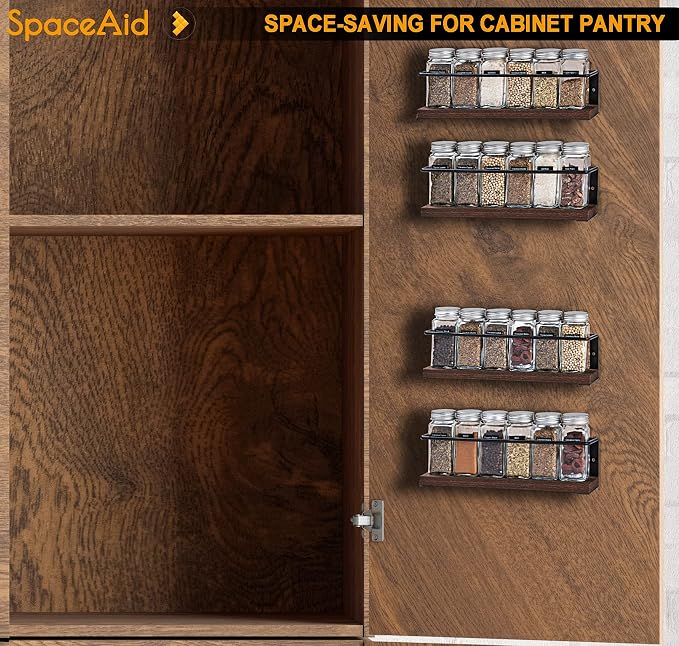 SpaceAid Spice Rack Organizer for Cabinet Door or Wall Mount - Image 3
