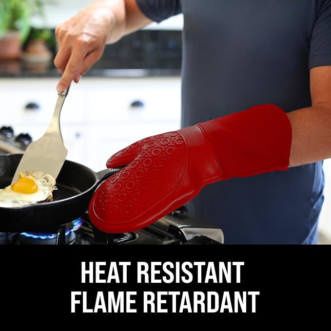BPA-Free Silicone Oven Mitts Ultra Heat Resistant up to 500°F - Image 3