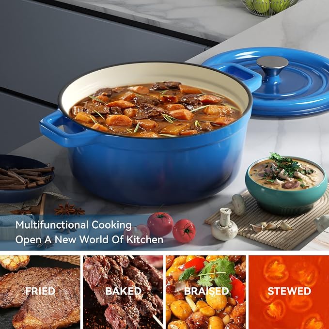 Miereirl 6.5 Quart Enameled Dutch Oven Pot - Image 6