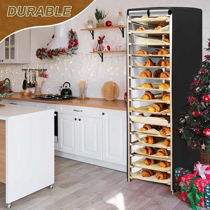 Riakrum 1 Pc Bun Pan Rack Cover Bakers Rack Cover 20 Tier Sheet - Image 4