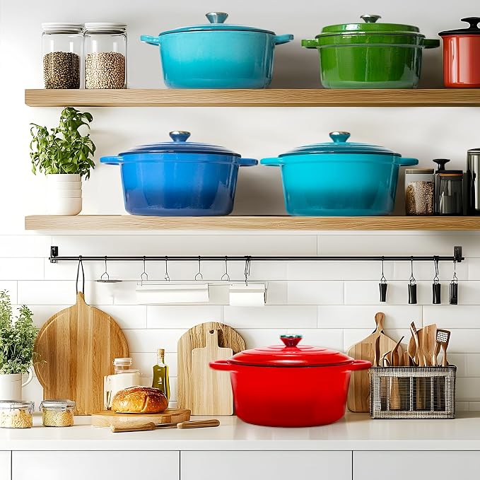 5QT Enameled Cast Iron Dutch Oven - Image 7