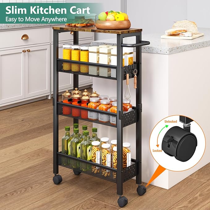 Vivihomety Utility Slim Storage Cart - Image 7