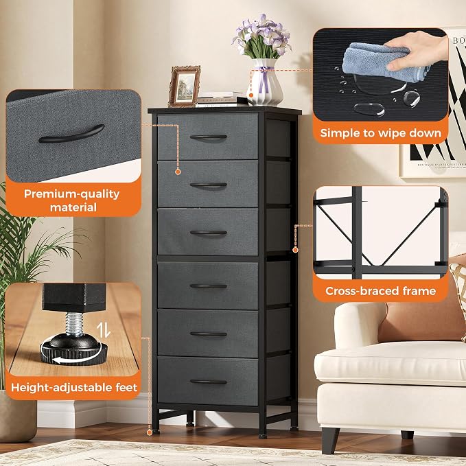 Sweetcrispy Tall Fabric Dresser - Image 6