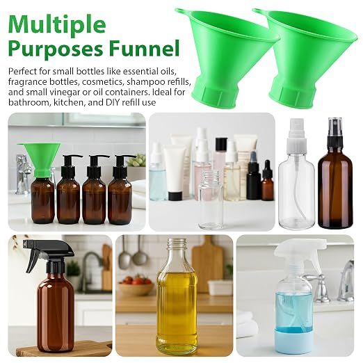 Threaded Funnel Easy Fill Funnel, Twist On Empty Spray Bottle Refill Adapter Fit - Image 4