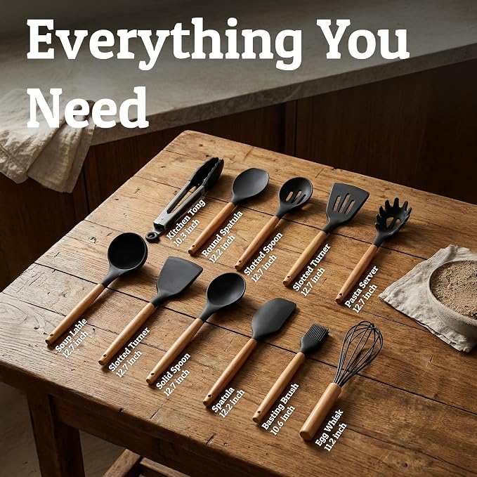 PriorityChef Silicone Cooking Utensil Set - Image 3