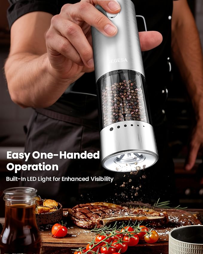 Electric Salt and Pepper Grinder Set - Image 2