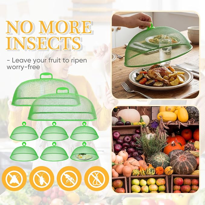 Hicarer 8 Pcs Metal Mesh Screen Food Cover - Image 6