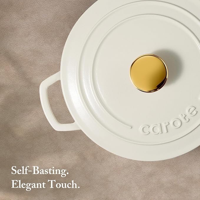 CAROTE 7QT Enameled Cast Iron Dutch Oven Pot - Image 6