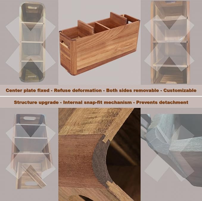 Wooden Kitchen Utensil Holder for Countertop - Image 6