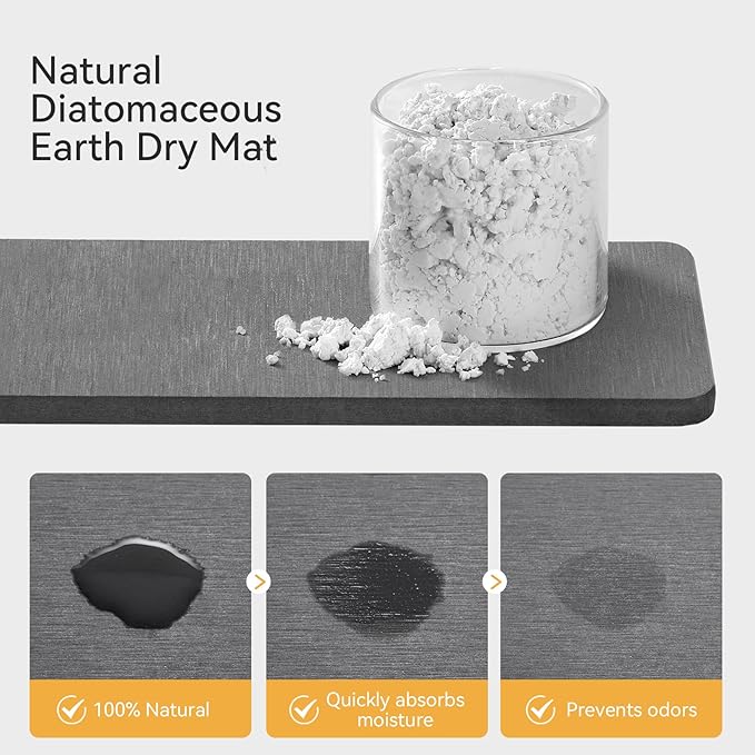 Yofidra Sink Caddy With Stone Drying Tray: Stainless Steel Soap Dispenser - Image 4