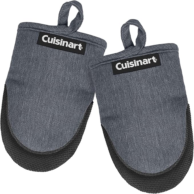 Cuisinart Mini Oven Mitts – 5.5” x 7” Heat-Resistant Kitchen Mitts by BestBrands