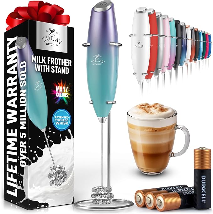 Zulay Kitchen Patented Tornado Triple Whisk Milk Frother by ZulayKitchen