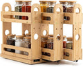 Pull Out Spice Rack Organizer for Cabinet Wide Slide Out Seasoning Rack Fits by deepredcoast