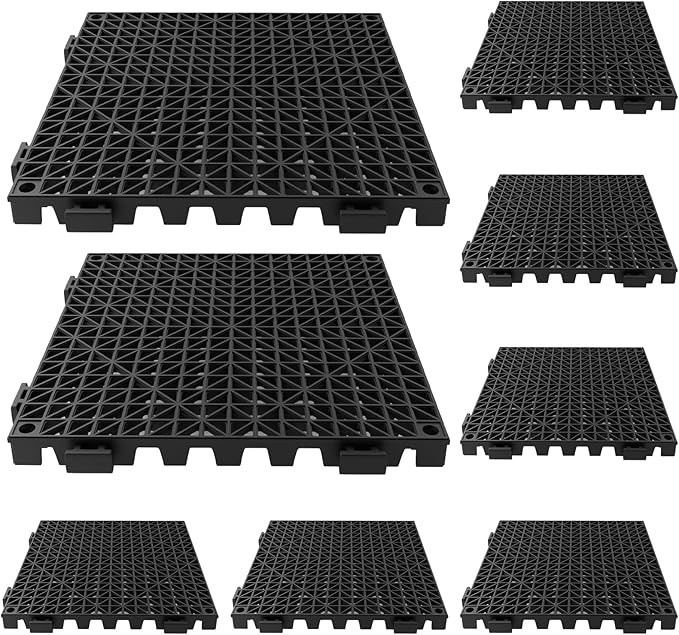 Tioncy 8 Pcs Bar Countertop Supplies Interlocking Mats 12 x 12 Inch Rubber by Tioncy