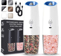 UNNEES Rechargeable Electric Salt and Pepper Grinder set of 2, gravity electric by UNNEES