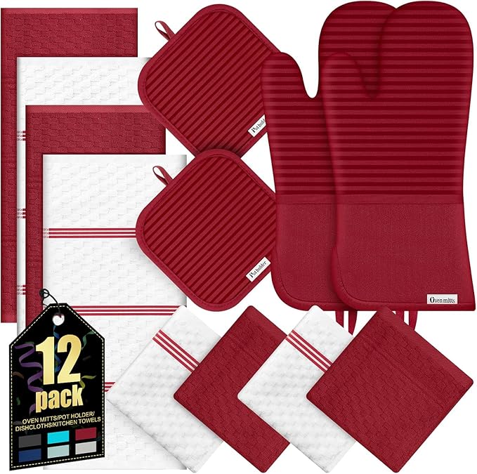 Oven Mitts Kitchen Towels and Dishcloths by KacNacPro