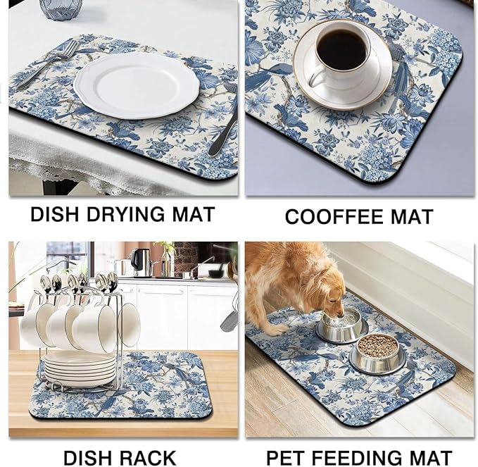 Dish Drying Mat for Kitchen Counter 2 Pack - Image 6
