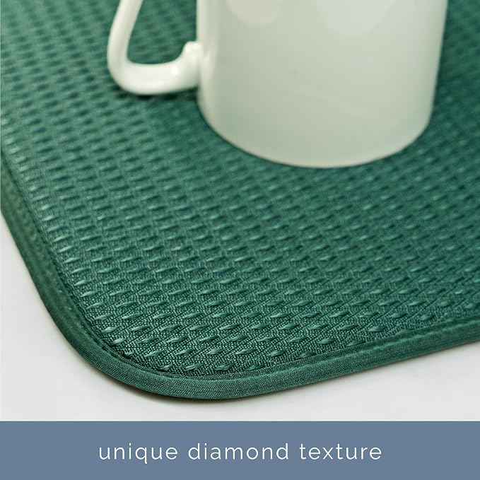 S&T INC. Dish Drying Mat, 16” x 18”, Absorbent Microfiber Kitchen Counter Mat - Image 3