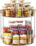 LAMU 12inch 2 Tier Lazy Susan Turntable Organizer Rotating Spice Rack by YourHome-OrganizationHelper