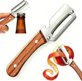 Multi-Functional Vegetable Peeler, Zero Snag Wooden Handle Stainless Steel by Unknown