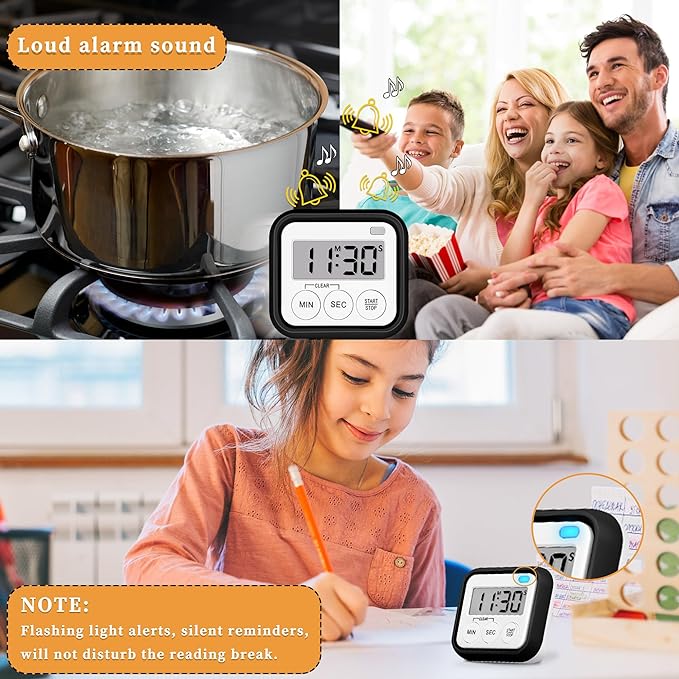Timer, Kitchen Timers for Cooking Classroom Timer for Kids Teachers Magnetic - Image 6