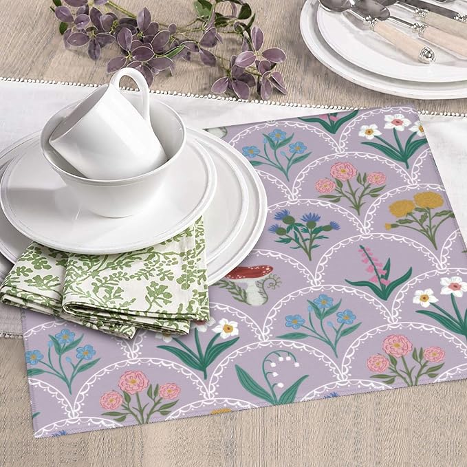 Vintage Flowers Dish Drying Mat 16x18 Inch, Microfiber Absorbent Fast Dry Mat - Image 7