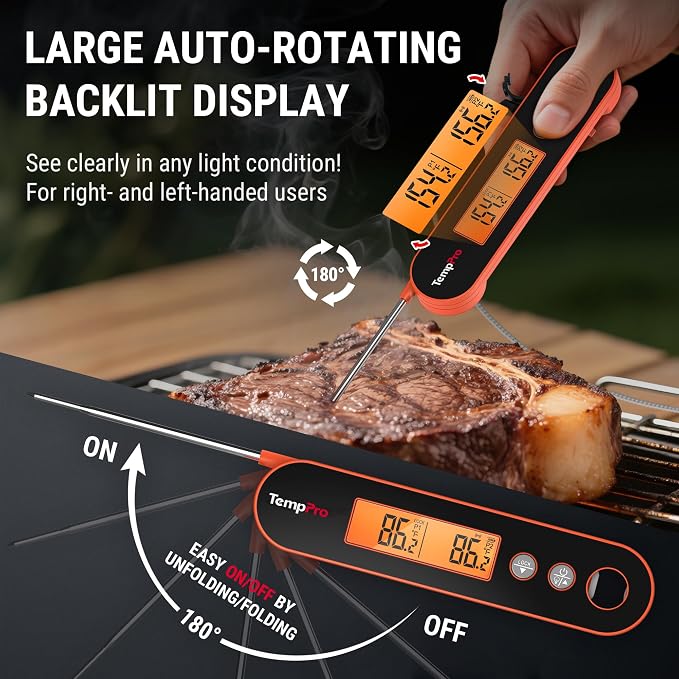 TempPro TP610W Rechargeable Instant Read Thermometer - Image 3