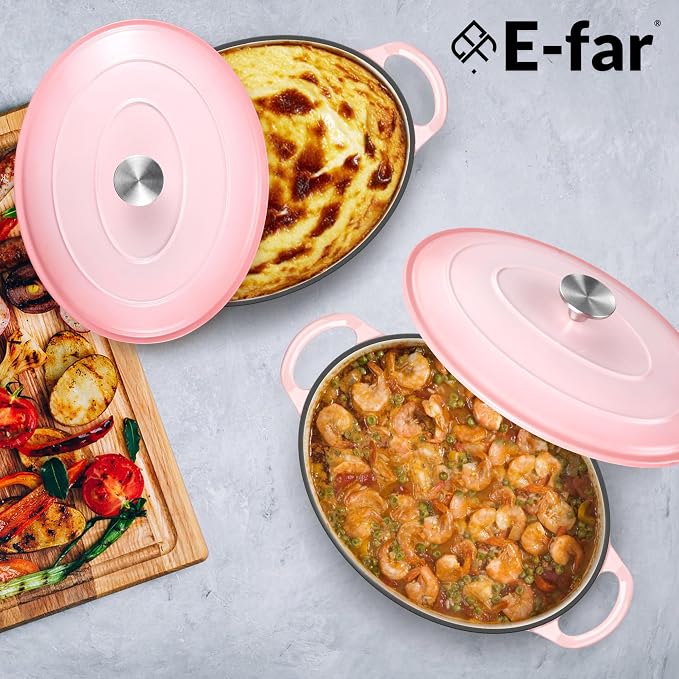 E-far 5QT Oval Dutch Oven Pot - Image 8