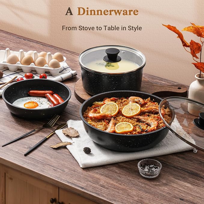 SODAY 15Pcs Pots and Pans Set Non Stick, Cookware Sets - Image 7