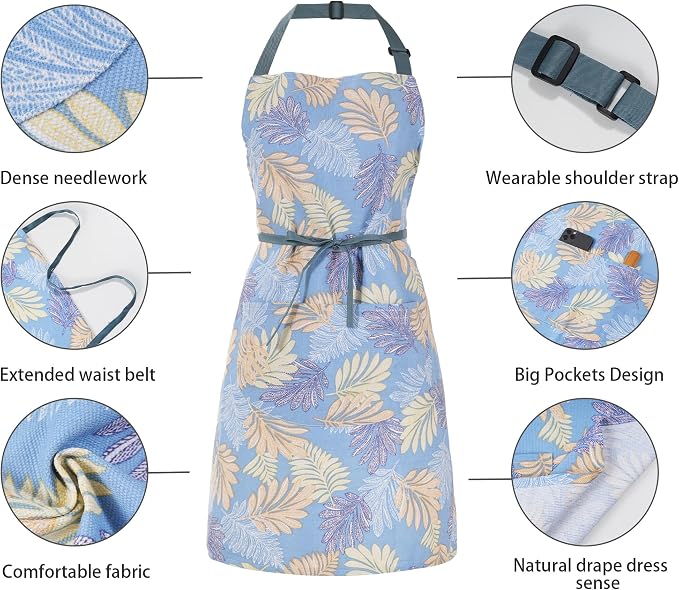 2 Pack Floral Apron for Women - Image 3