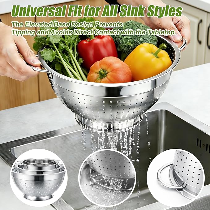 Palksky Stainless Steel Colander Set - Image 2