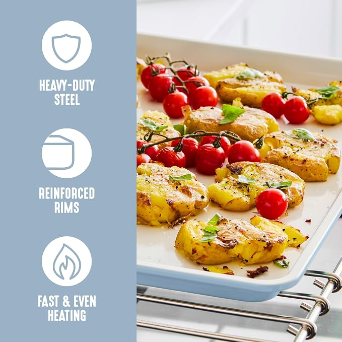 GreenLife Bakeware 18” x 13” Half Cookie Sheet Baking Pan, Non-Toxic PFAS-Free - Image 4