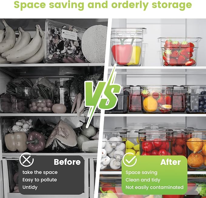 6 Pack Plastic Food Pan with Lid 1/6 Size 4 Inch Deep Restaurant Clear Food - Image 6