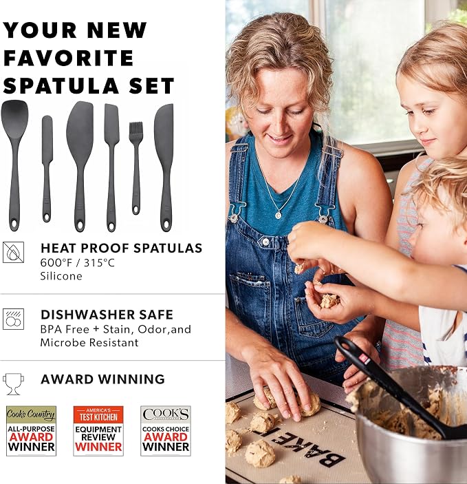 DI ORO 6-Piece Silicone Spatula Set - Image 4
