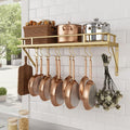 KES 30-Inch Gold Pot Rack, Wall Mounted Hanging Pot and Pan Organizer by KES