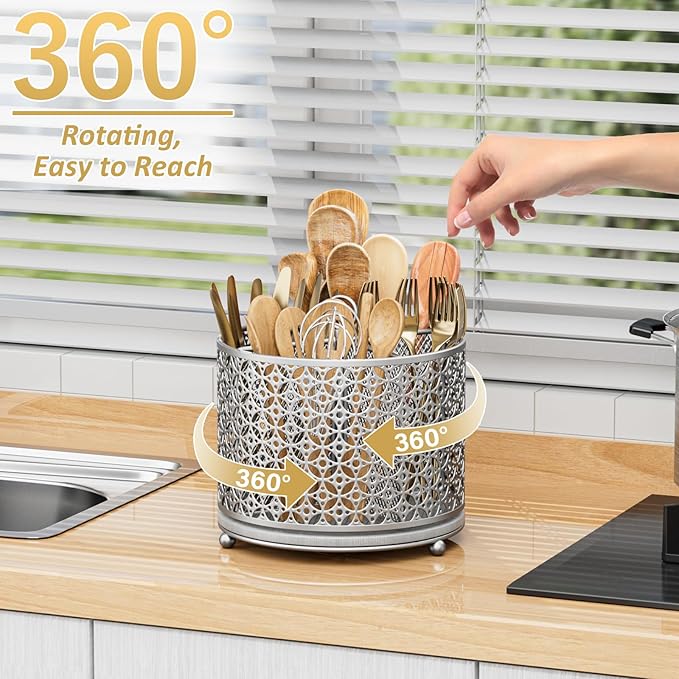 Rotating Utensil Holder for Kitchen - Image 3