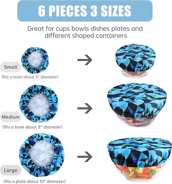 wegreeco Elastic Reusable Bowl Covers - Image 3